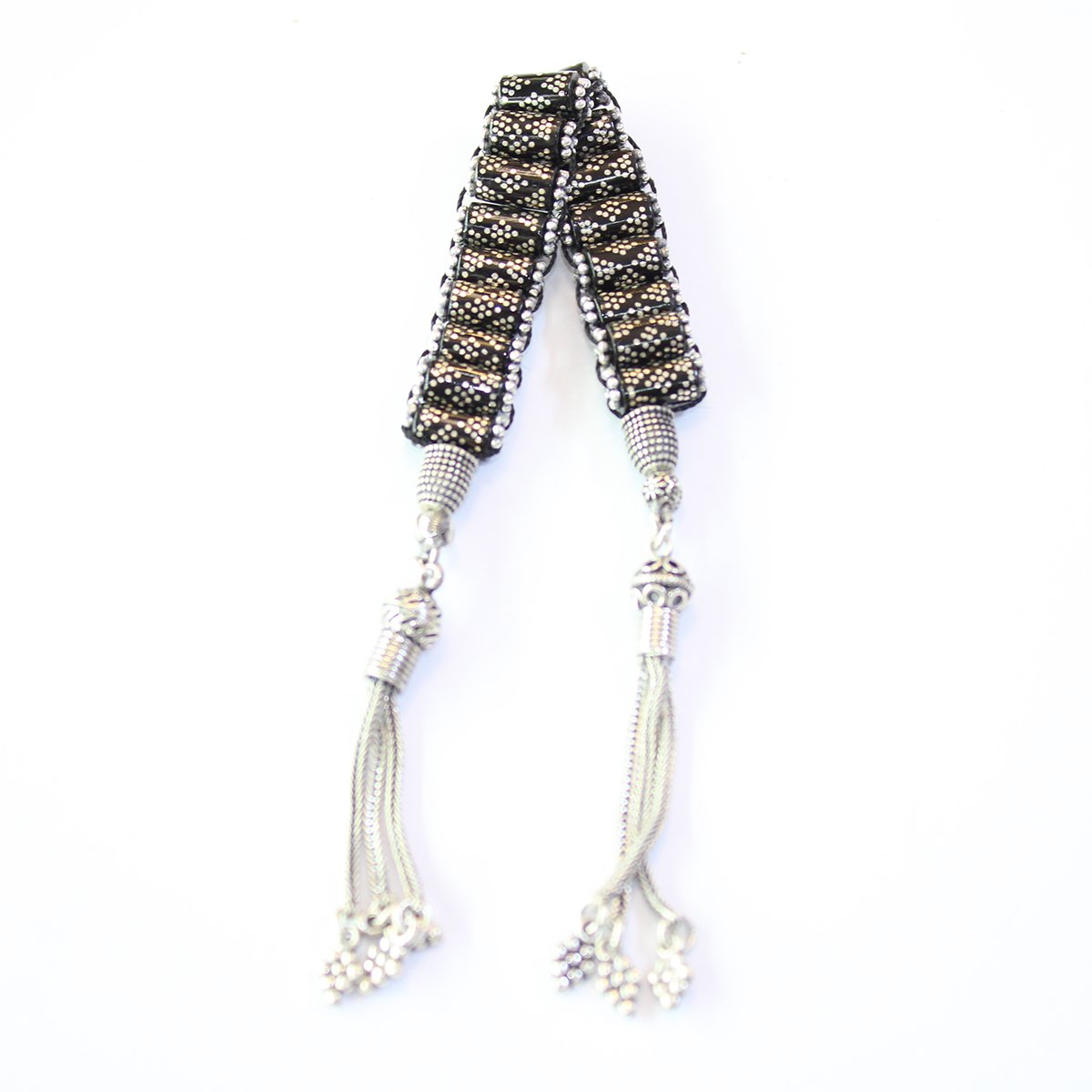 Papyon İşlemeli Zaza Oltu Taşı Tespih