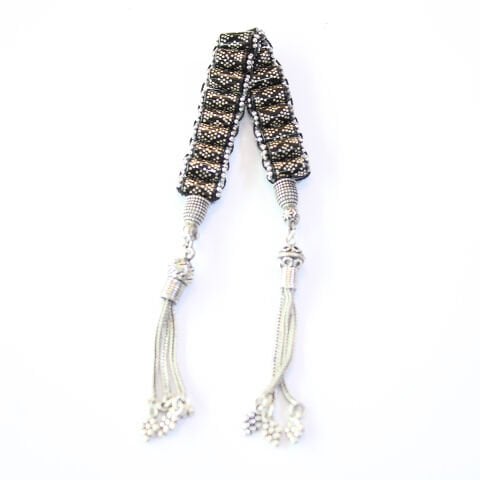 Papyon İşlemeli Zaza Oltu Taşı Tespih