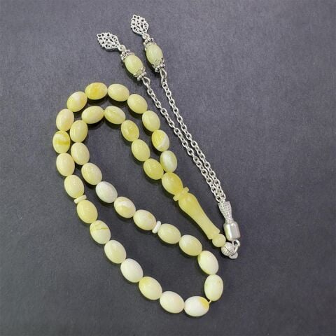 Akça Kaliningrad Damla Kehribar Tespih Beyzi Model 6*8 (mm)