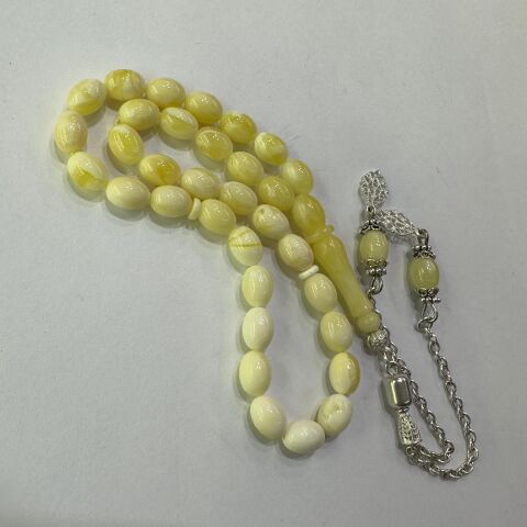 Akça Kaliningrad Damla Kehribar Tespih Beyzi Model 6*8 (mm)