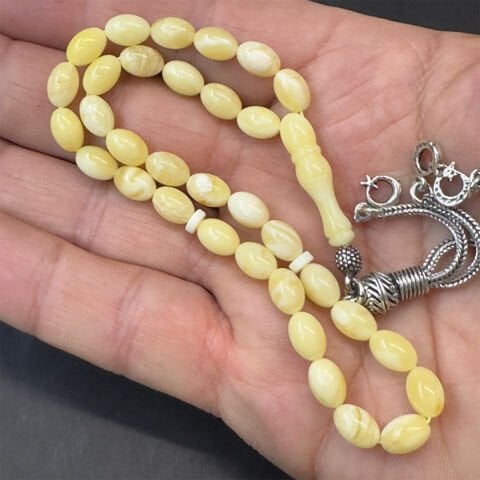 Akça Kaliningrad Damla Kehribar Tespih 5,5*8 (mm)-3