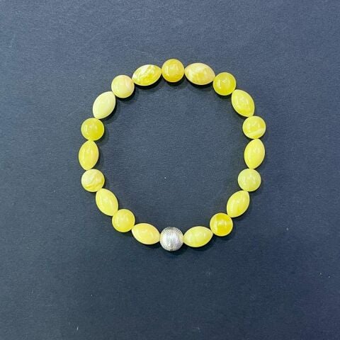 Kaliningrad Damla Kehribar Beyzi & Küre Bileklik 6,5 (gr)