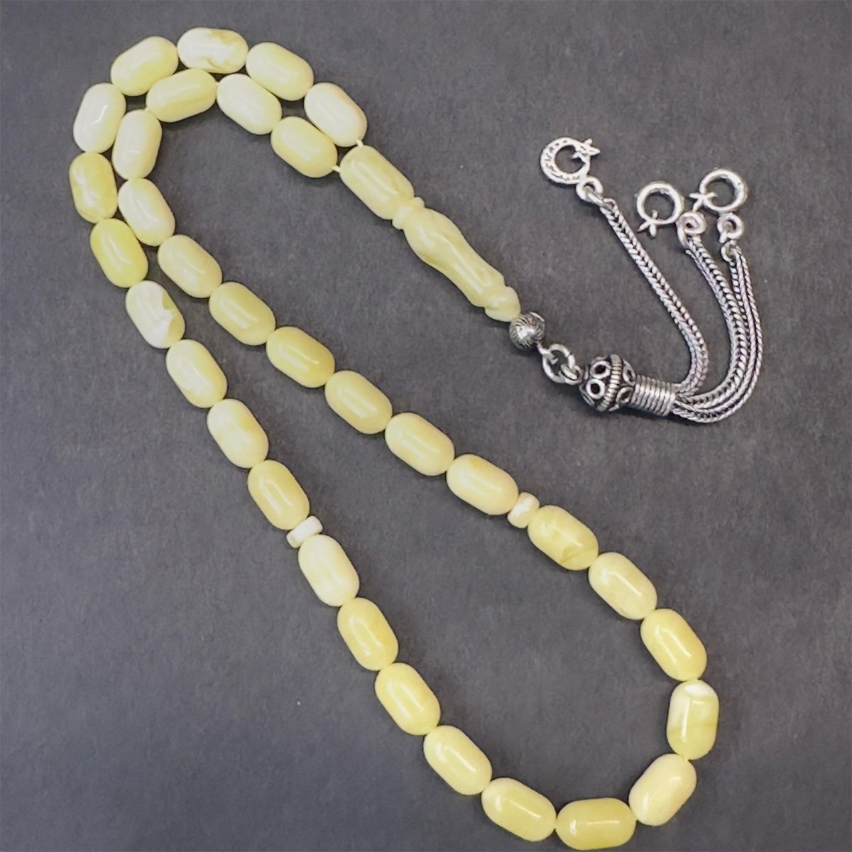 Akça Kaliningrad Damla Kehribar Tespih 5,5*9 (mm)-1