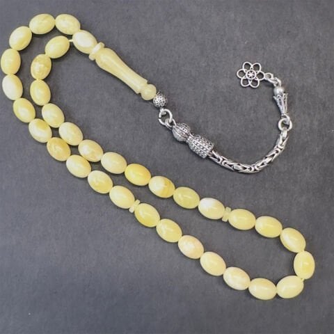 Akça Kaliningrad Damla Kehribar Tespih 6*8 (mm)