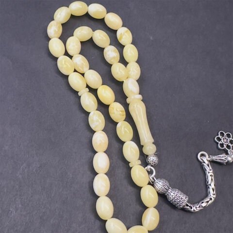 Akça Kaliningrad Damla Kehribar Tespih 6*8 (mm)