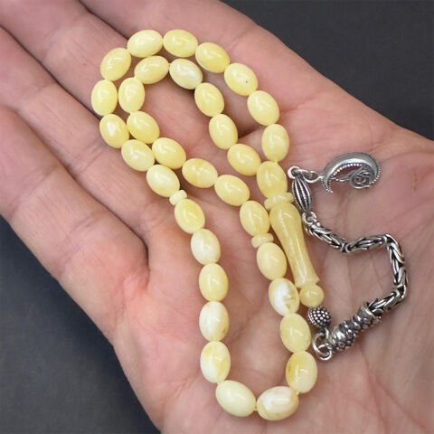 Akça Kaliningrad Damla Kehribar Tespih 6*8 (mm)-1