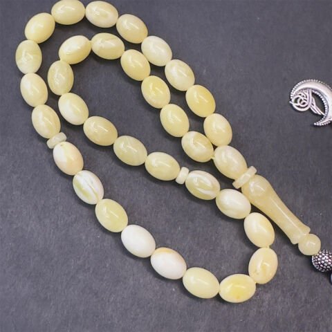 Akça Kaliningrad Damla Kehribar Tespih 6*8 (mm)-1