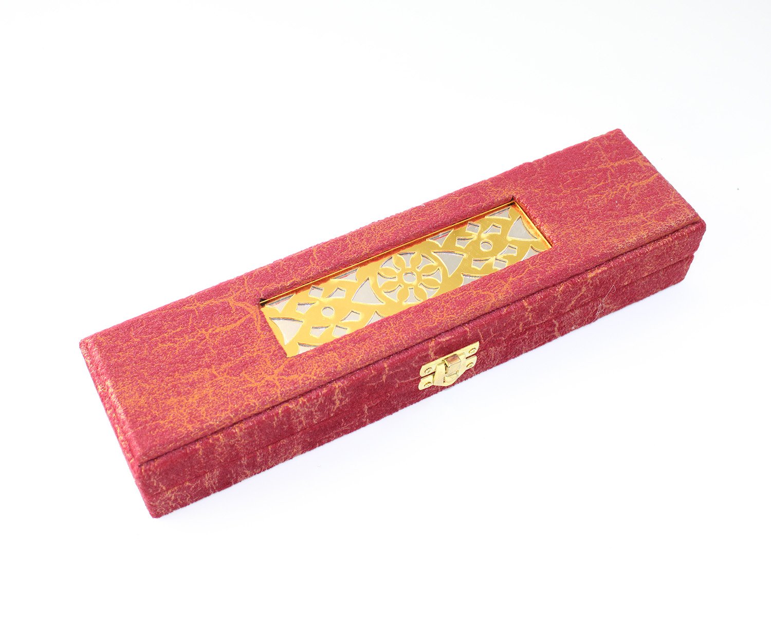 Premium Süet Kaplama Tespih Kutusu Gül Kurusu