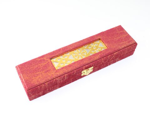 Premium Süet Kaplama Tespih Kutusu Gül Kurusu