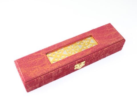 Premium Süet Kaplama Tespih Kutusu Gül Kurusu