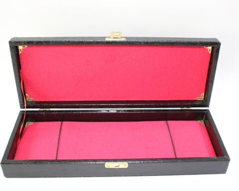 Deri Parlak Siyah Büyük Boy Tespih Kutusu