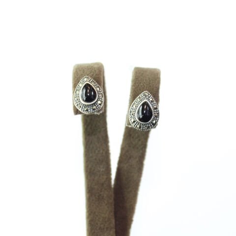 Gümüş Markazit Oltu Taşı Küpe Model No - 66