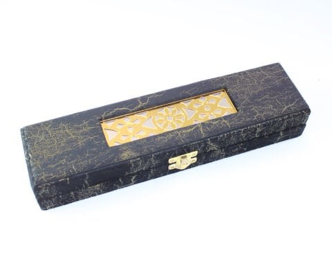 Premium Süet Kaplama Tespih Kutusu Siyah