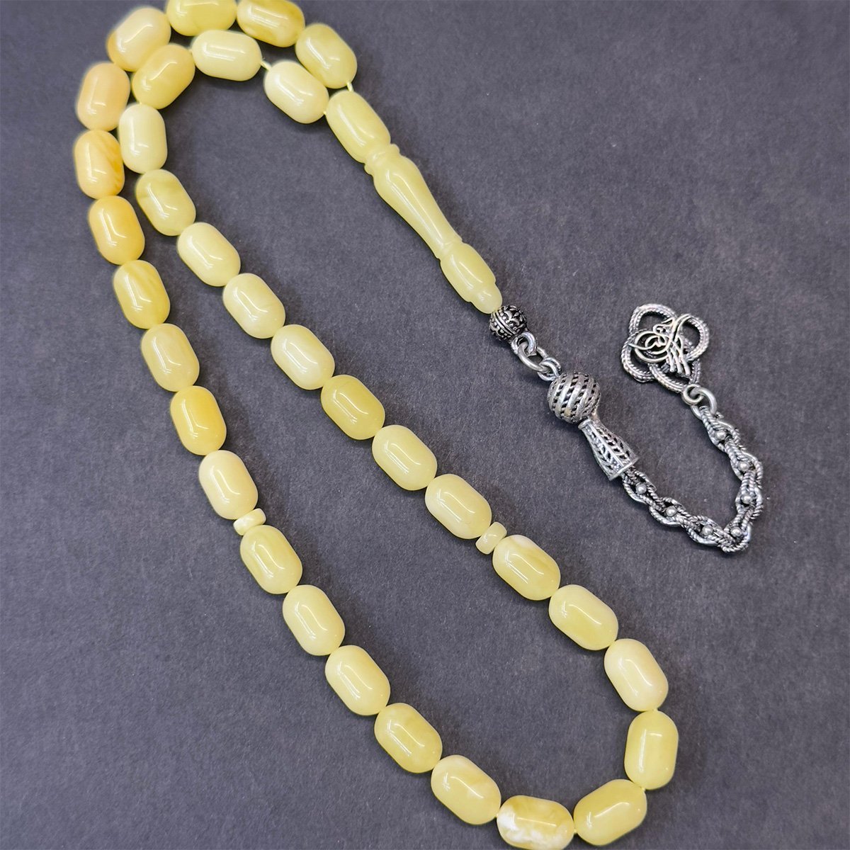 Akça Kaliningrad Damla Kehribar Tespih 6*9 (mm)