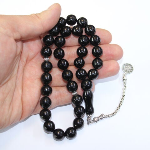 Oltu Taşı Tespih Küre Kesim 11 (mm)