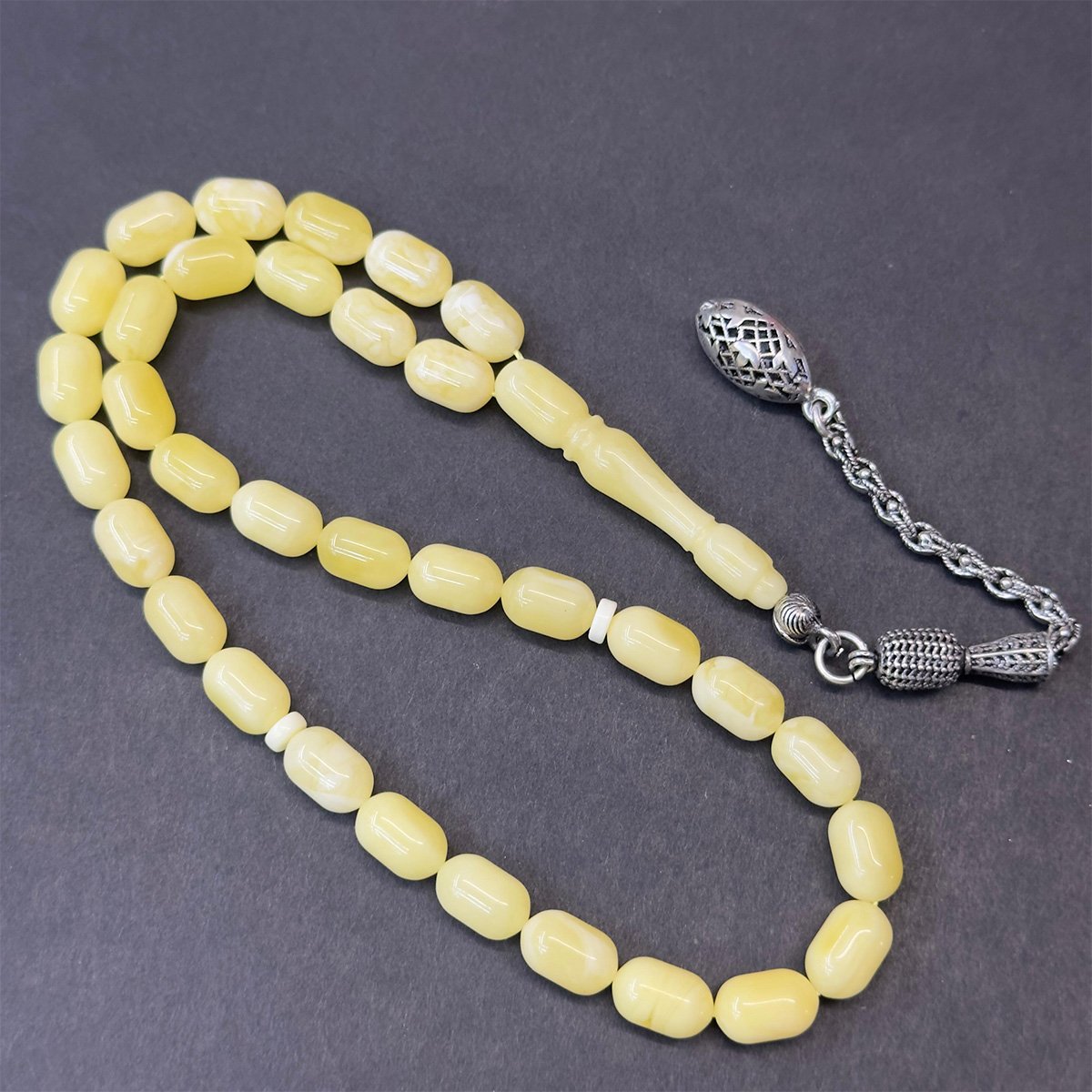 Akça Kaliningrad Damla Kehribar Tespih 6*9 (mm)-1