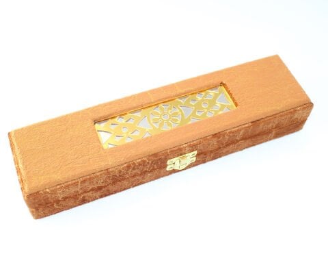 Premium Süet Kaplama Tespih Kutusu Taba