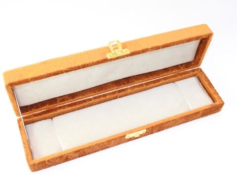 Premium Süet Kaplama Tespih Kutusu Taba