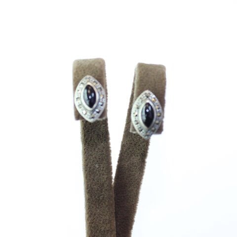 Gümüş Markazit Oltu Taşı Küpe Model No -70