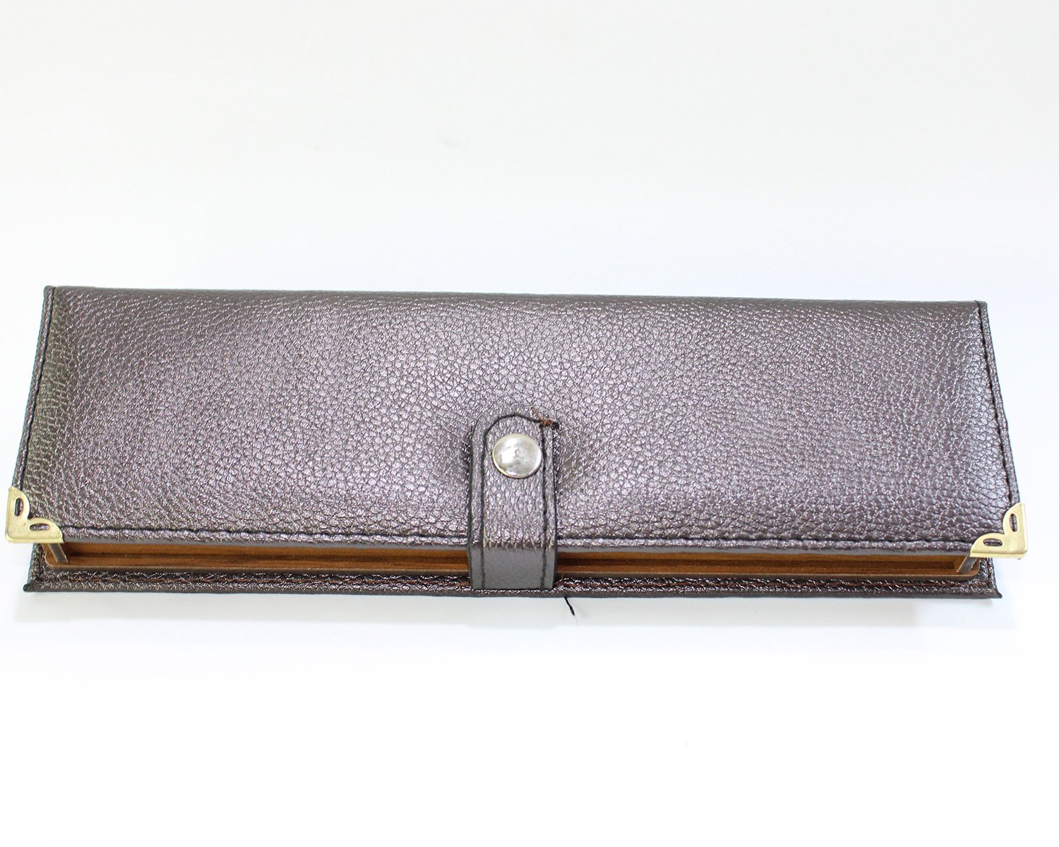 Koyu Kahverengi Deri & Ahşap Tespih Kutusu