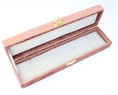 Premium Süet Kaplama Tespih Kutusu Toz Pembe