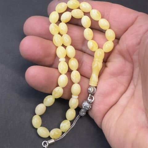 Akça Kaliningrad Damla Kehribar Tespih 6,5*8,5 (mm)