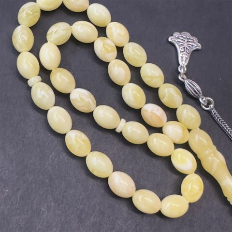 Akça Kaliningrad Damla Kehribar Tespih 6,5*8,5 (mm)