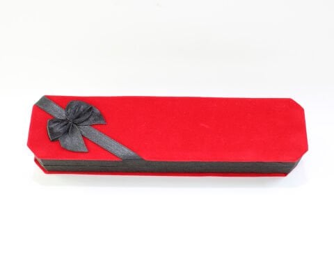 Kırmızı & Siyah Kadife Tespih Kutusu