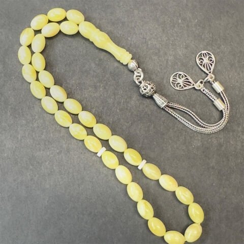 Kaliningrad Damla Kehribar Beyzi Tespih 5,5*8 (mm)-2