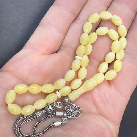 Kaliningrad Damla Kehribar Beyzi Tespih 5,5*8 (mm)-2