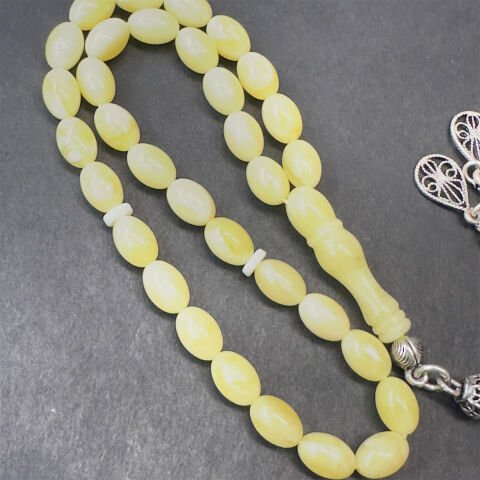 Kaliningrad Damla Kehribar Beyzi Tespih 5,5*8 (mm)-2