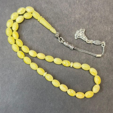 Kaliningrad Damla Kehribar Beyzi Tespih 5,5*8 (mm)-3