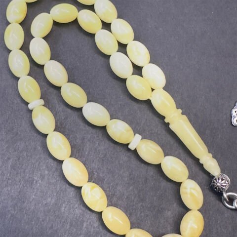 Kaliningrad Damla Kehribar Beyzi Tespih 5,5*8 (mm)-3