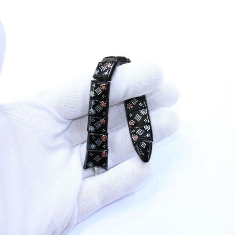 Mercan Firuze İşlemeli Balık Oltu Taşı Tespih