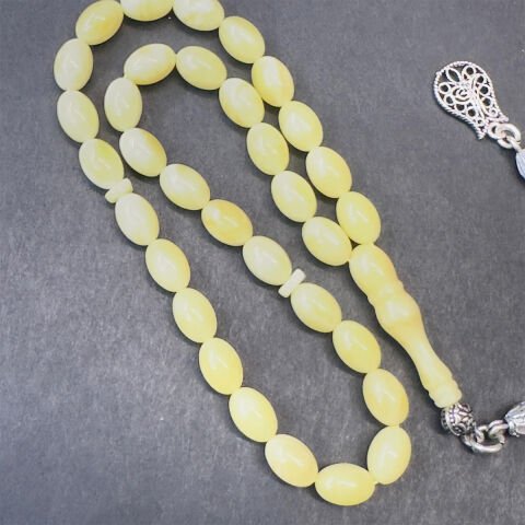 Kaliningrad Damla Kehribar Beyzi Tespih 5,5*8 (mm)-4