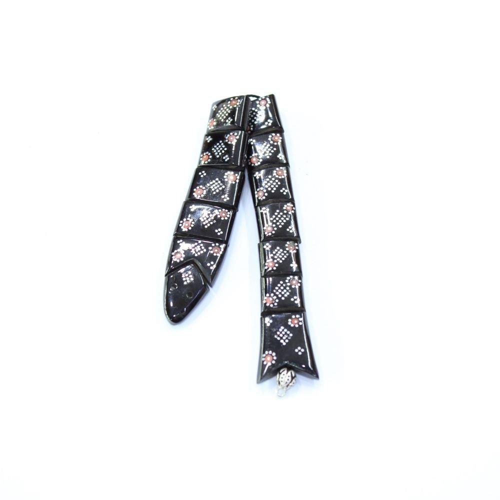 Mercan Baklava İşlemeli Balık Oltu Taşı Tespih