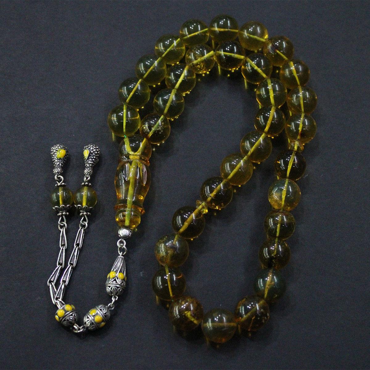 Mavi Yeşil Karışık Dominik Damla Kehribar 15,5 (mm)