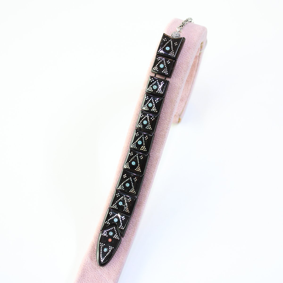 Firuze İşlemeli Balık Oltu Taşı Tespih