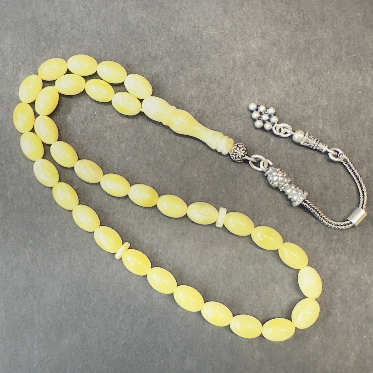 Kaliningrad Damla Kehribar Beyzi Tespih 5,5*8 (mm)-5