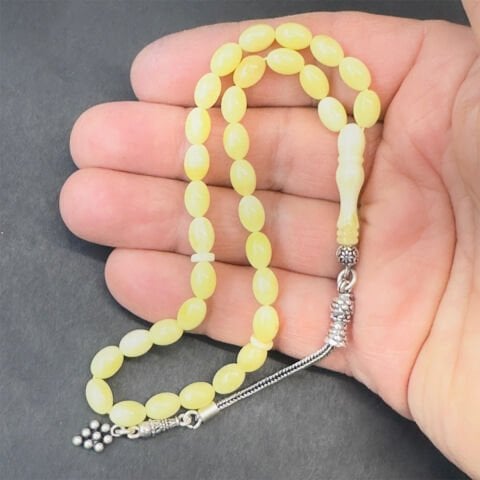 Kaliningrad Damla Kehribar Beyzi Tespih 5,5*8 (mm)-5