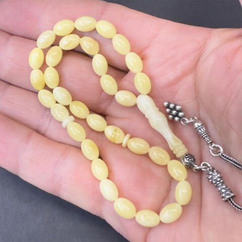 Kaliningrad Damla Kehribar Beyzi Tespih 5,5*8 (mm)-5