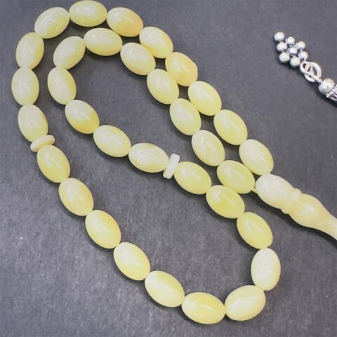 Kaliningrad Damla Kehribar Beyzi Tespih 5,5*8 (mm)-5