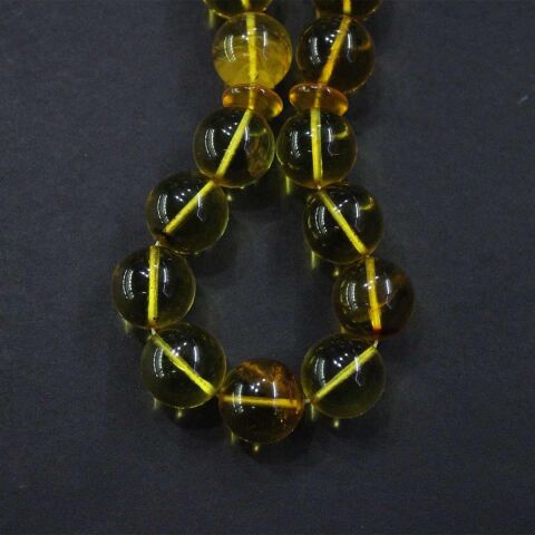 Fosilli Kaliningrad Damla Kehribar Tespih 16 (mm)