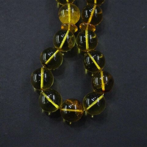 Fosilli Kaliningrad Damla Kehribar Tespih 16 (mm)