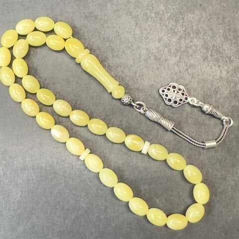 Kaliningrad Damla Kehribar Badem Tespih 6*8 (mm)-1