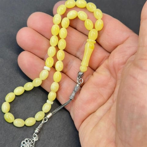 Kaliningrad Damla Kehribar Badem Tespih 6*8 (mm)-1