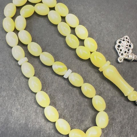 Kaliningrad Damla Kehribar Badem Tespih 6*8 (mm)-1