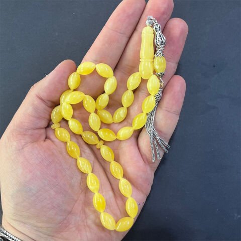 Kaliningrad Damla Kehribar Beyzi Tespih 7,5*12,5 (mm)