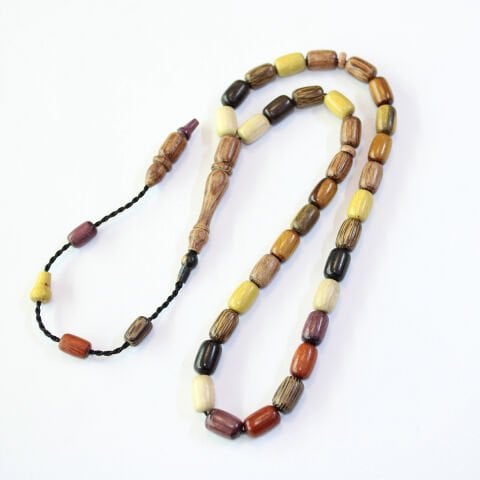 Yerli Atölye İşçiliği Kapsül Karma Ağaç Tespih 7*10,5 (mm)