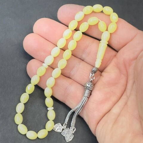 Kaliningrad Damla Kehribar Badem Tespih 6*8 (mm)-2